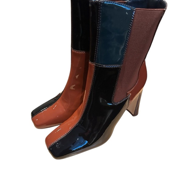 Circus by Sam Edelman Multicolor Patent Heeled Ankle Boots  9.5 - Picture 4 of 10